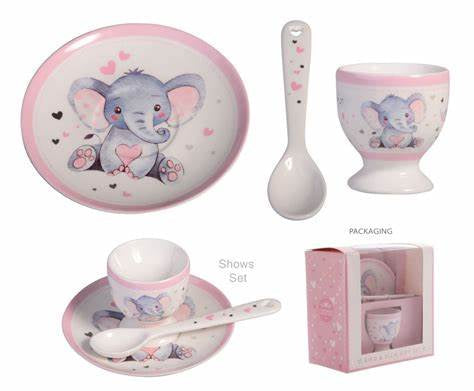 Baby Elephant Egg Cup Set-Wee Kiwi Kidz