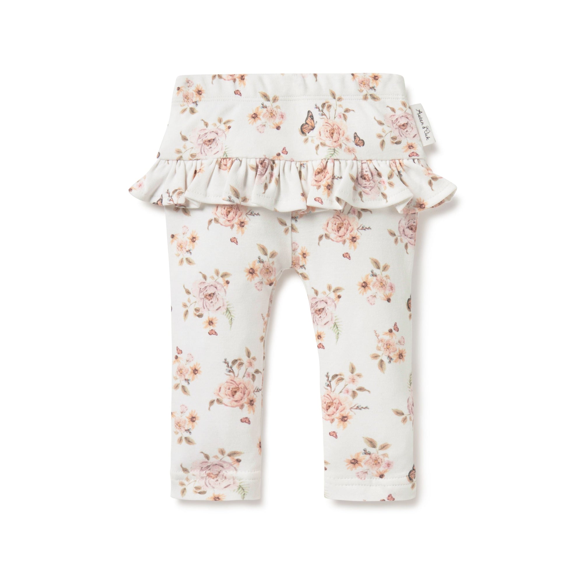 A&O Butterfly Garden Leggings-Wee Kiwi Kidz