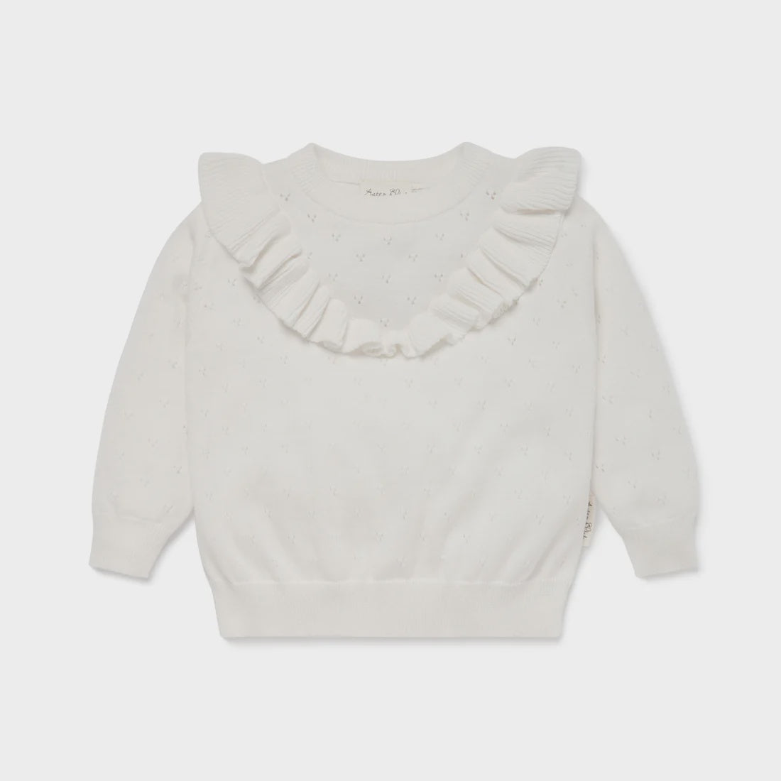 Aster & Oak Ruffle Knit Jumper-Wee Kiwi Kidz