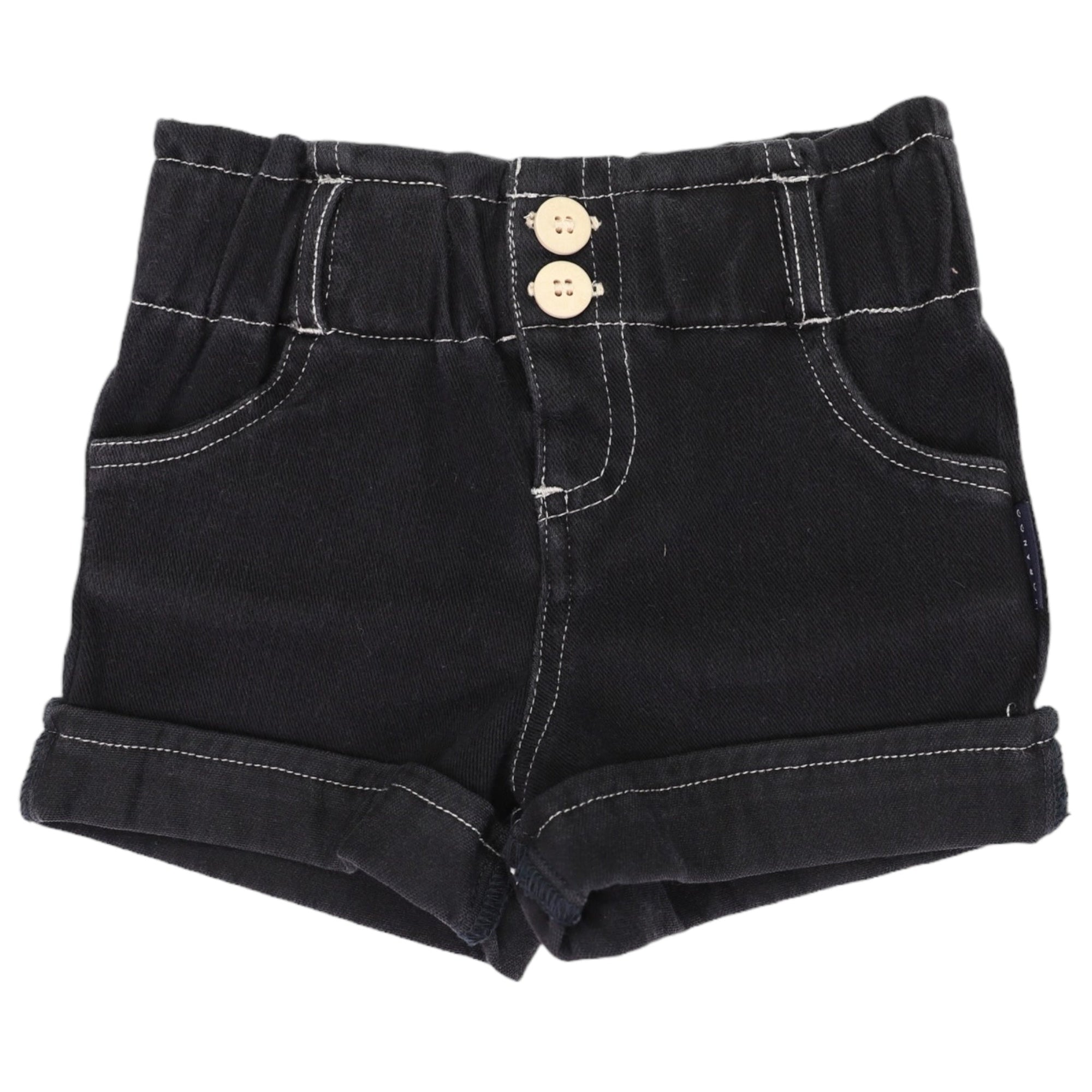 Korango High Waisted Soft Denim Knit  Short-Wee Kiwi Kidz
