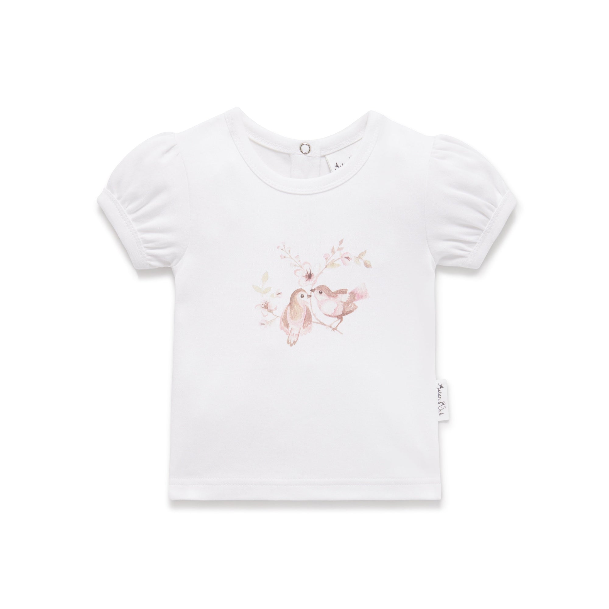 A&O Blossom Print Puff Top-Wee Kiwi Kidz