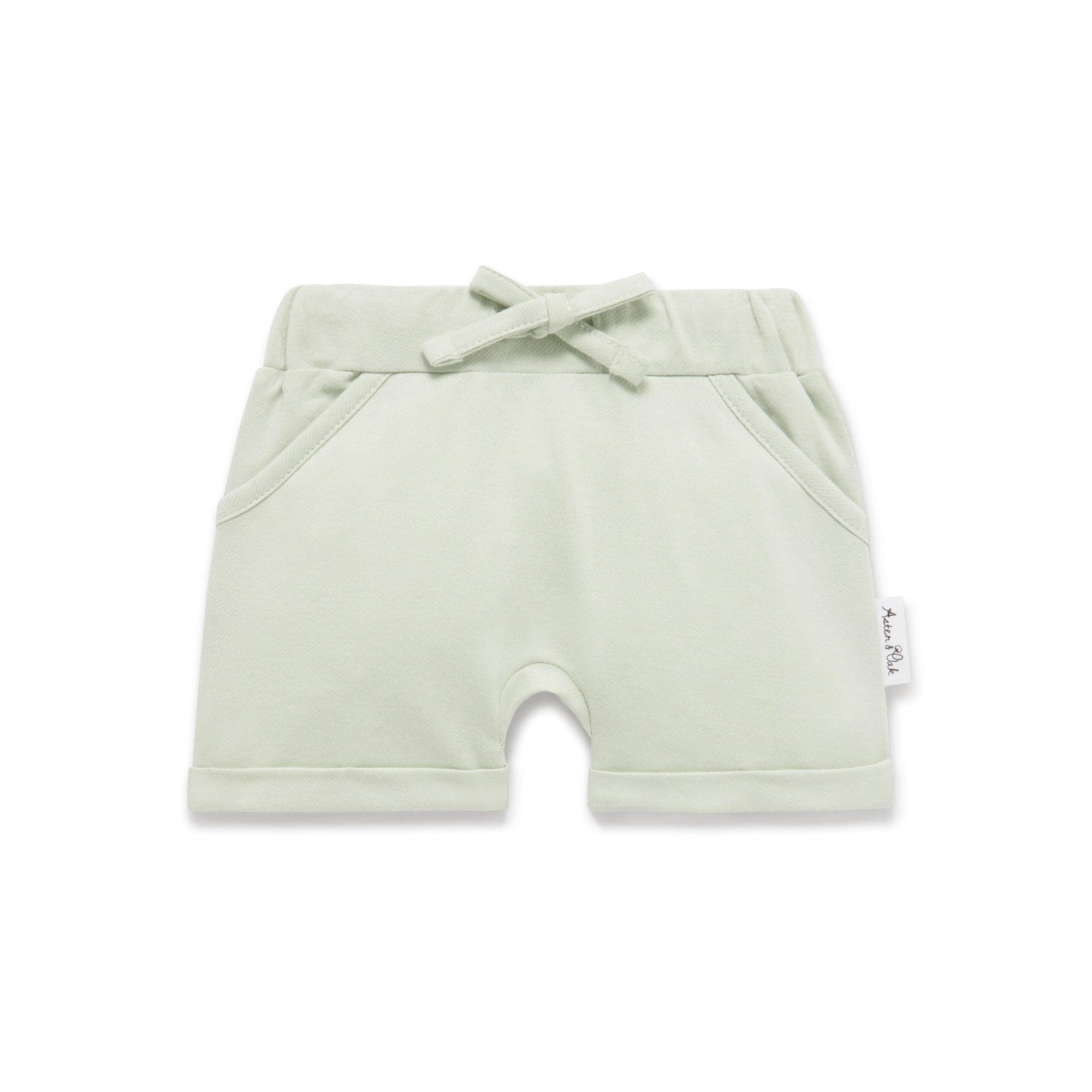 Aster & Oak Sage Chambray Shorts-Wee Kiwi Kidz