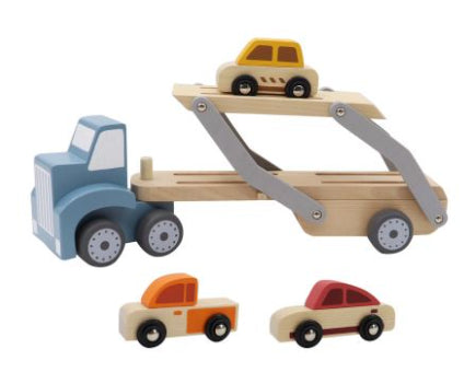 Wooden Vehicle Transporter-Wee Kiwi Kidz