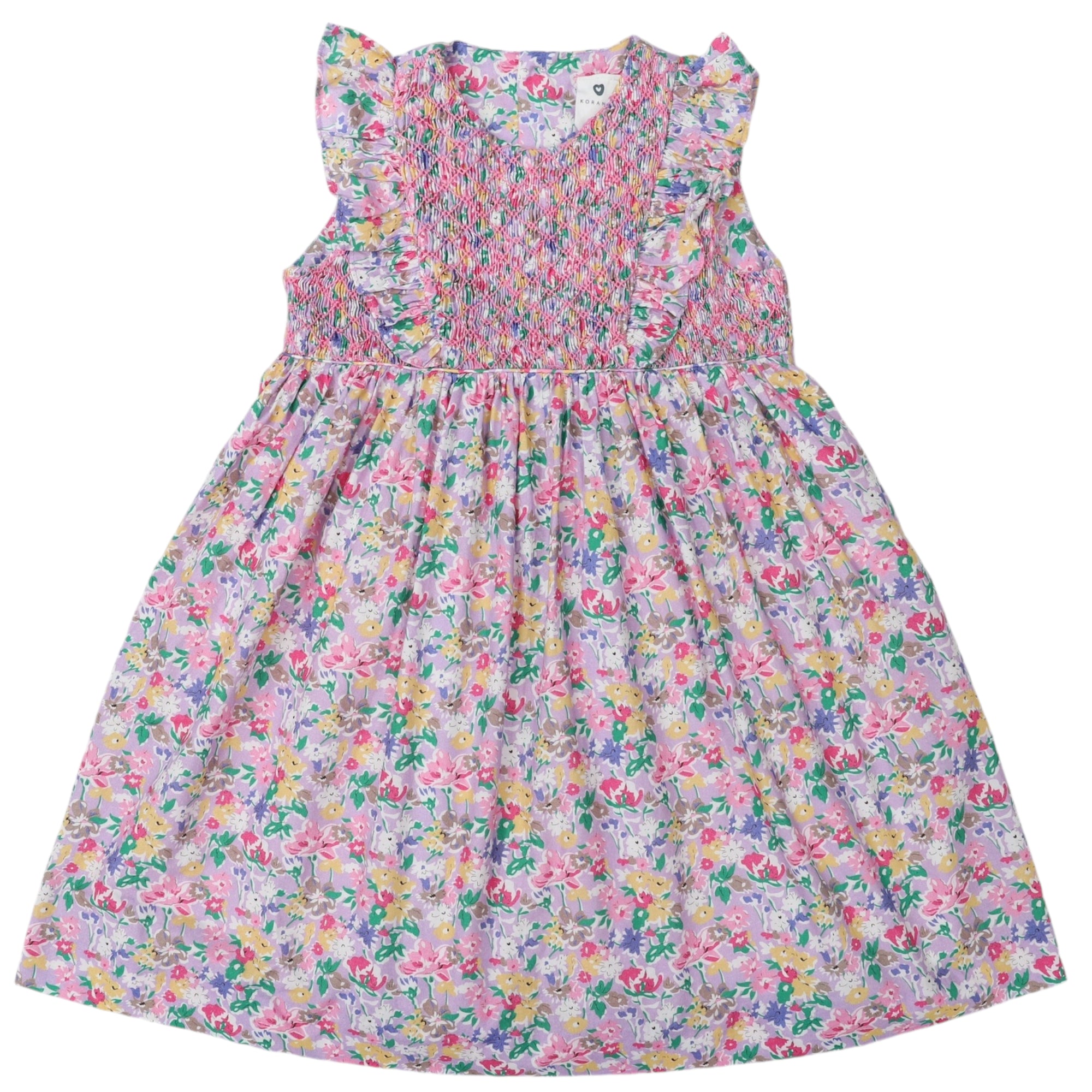 Hand Smocked Floral Dress-Wee Kiwi Kidz