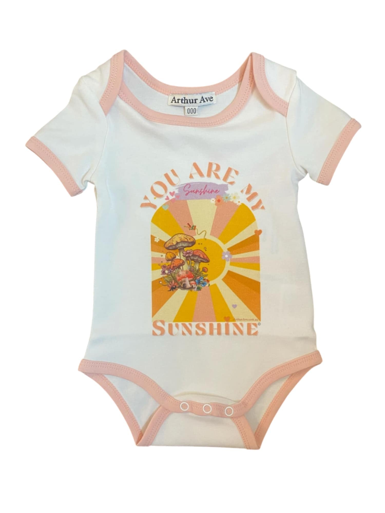 Arthur Avenue Mushroom Onesie-Wee Kiwi Kidz