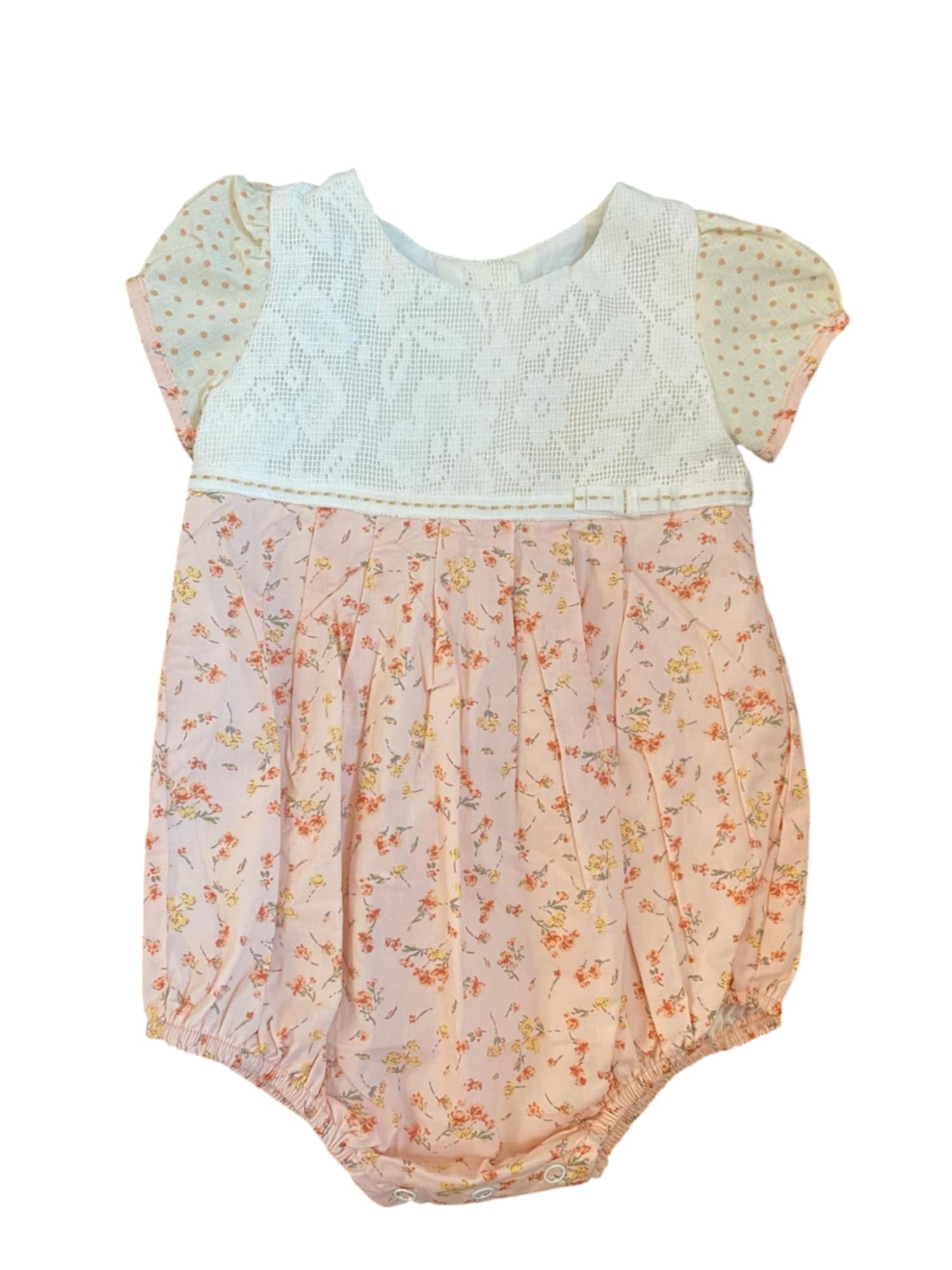 Arthur Avenue peach Rose Collar Playsuit-Wee Kiwi Kidz