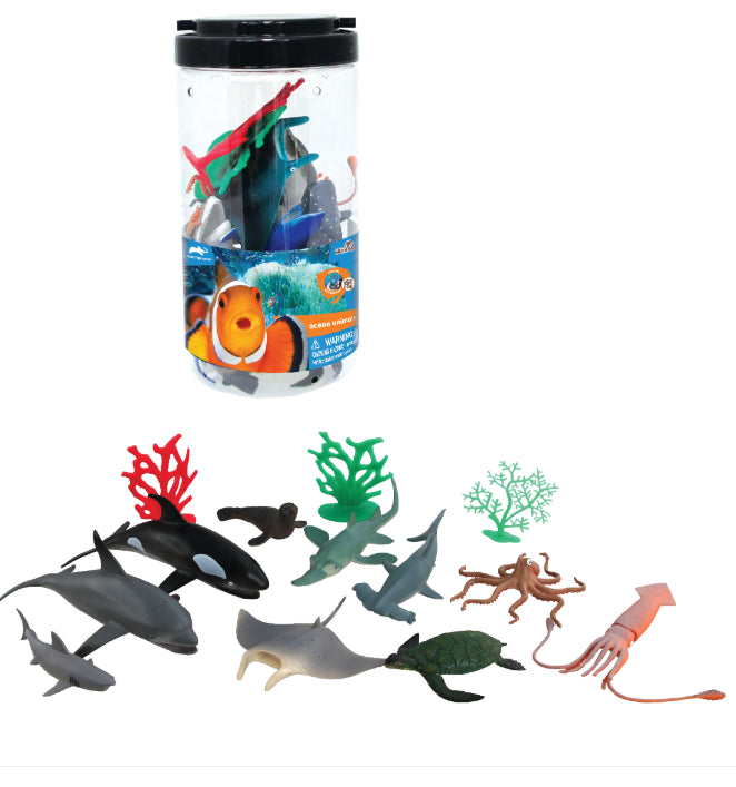 13 Pce Bucket of Animals-Wee Kiwi Kidz