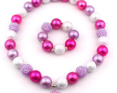 Bubblegum Bella Necklace-Wee Kiwi Kidz