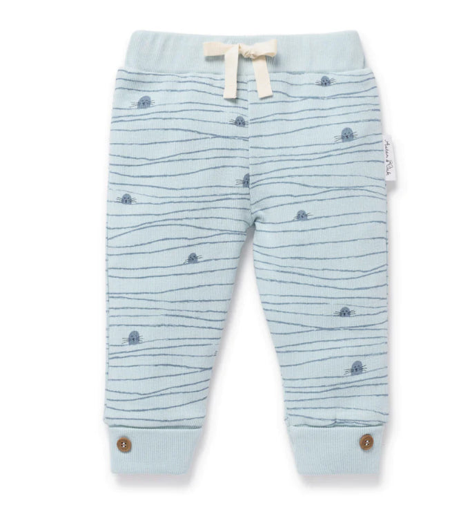 Aster & Oak Striped Seal Rib Leggings-Wee Kiwi Kidz