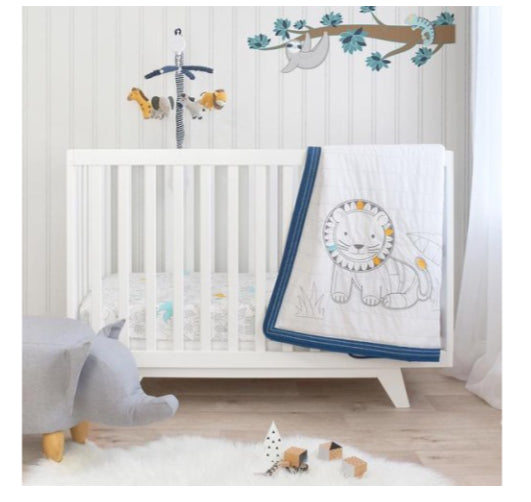 4 Piece Urban Safari Nursery Set-Wee Kiwi Kidz