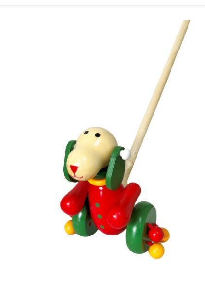 Wooden Animal Push Toy-Wee Kiwi Kidz