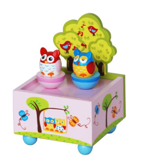 Wooden Twin Music Box-Wee Kiwi Kidz
