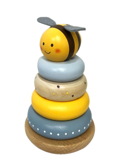 Wooden Bee Stacking Toy-Wee Kiwi Kidz