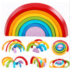 Wooden Rainbow Stacking Block-Wee Kiwi Kidz