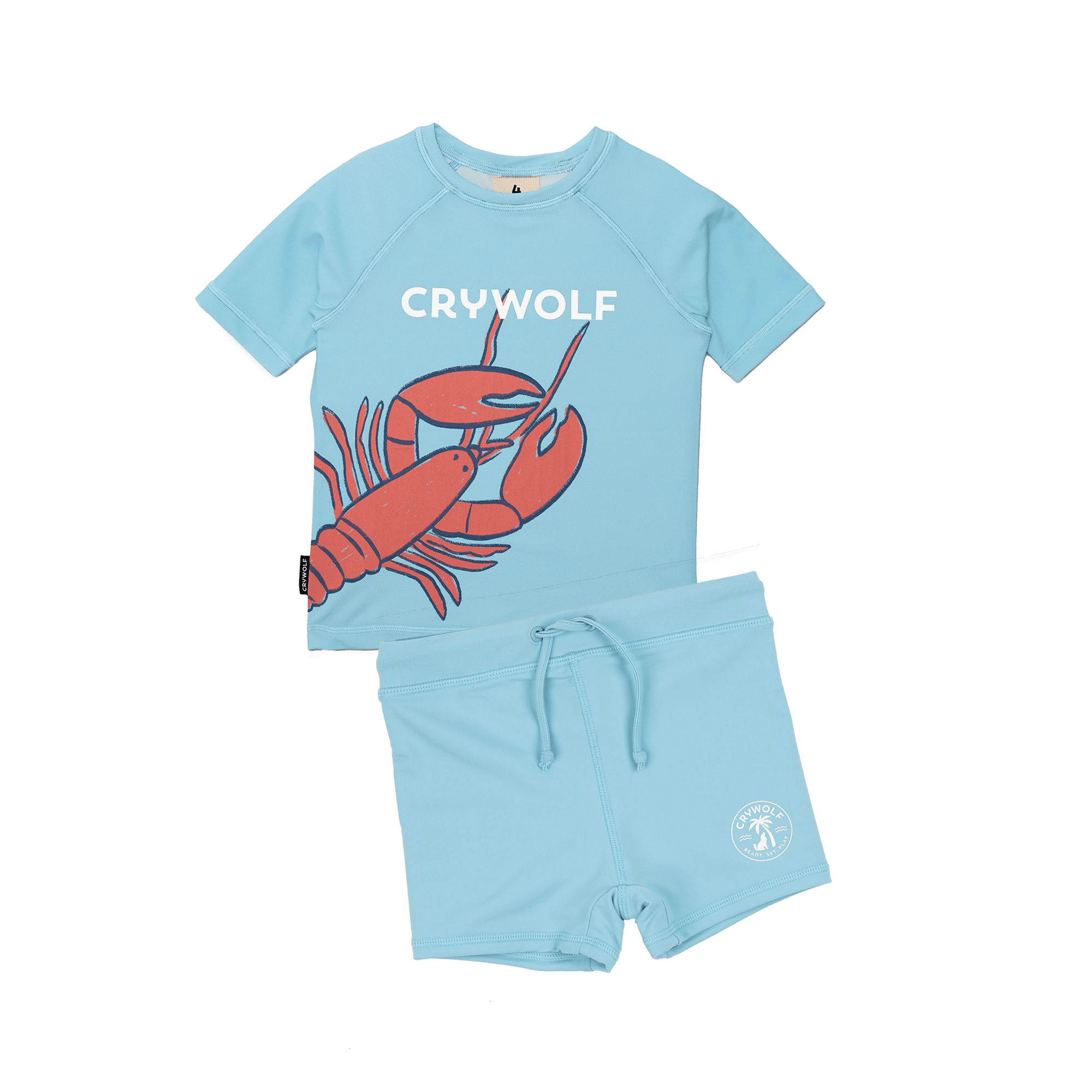 Crywolf Little Lobster Short Sleeve Rash Vest Set