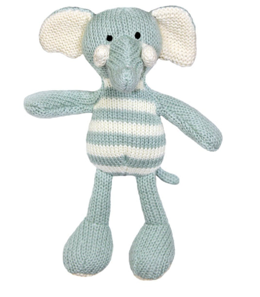 Stripey Knit Rattle Animals