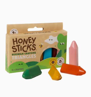 Honeysticks Beeswax Triangle Crayons 8pk