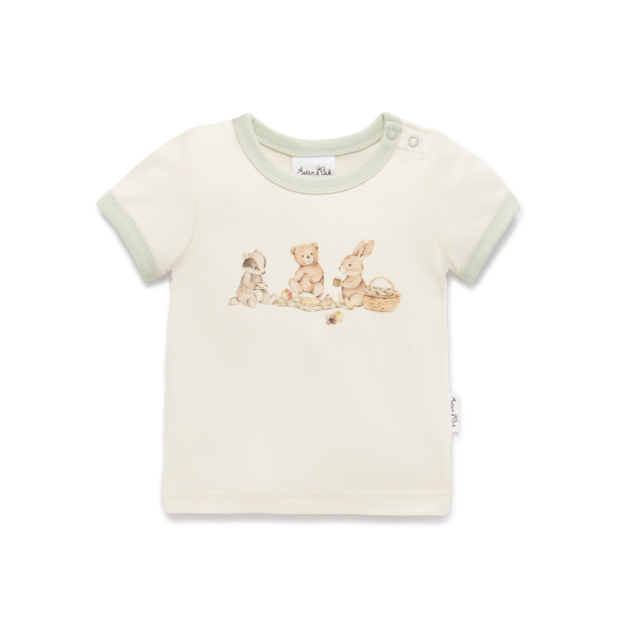 Aster & Oak Teddy Picnic Print Tee