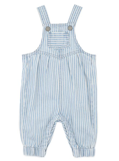 Fox & Finch Winter Vacay Stripe Denim Overalls